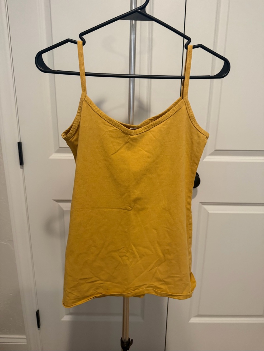Mustard Yellow Spaghetti Strap Tank Top - Women